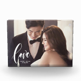 Love Scriptパーソナライズされたの結婚写真 フォトブロック