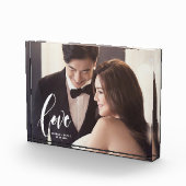 Love Scriptパーソナライズされたの結婚写真 フォトブロック (右)
