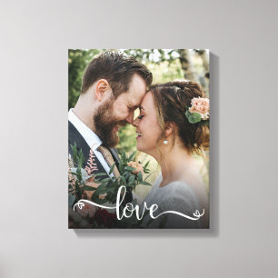Love Script結婚のPhoto Canvas Print キャンバスプリント
