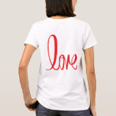 Love Script：グラフィックデザインラブレター❤️ Tシャツ (裏面)
