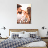 Love Script パーソナライズされた Family Photo キャンバスプリント (インサイチュ (寝室))