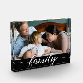 Love Script パーソナライズされた Family Photo フォトブロック (左)