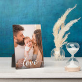 Love Script パーソナライズされた Family Photo フォトプラーク (側面)