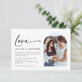 Love Script モダン Arch Photo結婚's 招待状 (スタンド正面)