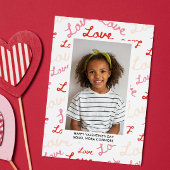 LOVE SCRIPT COLLAGE PHOTO CLASSROOM VALENTINES ノートカード