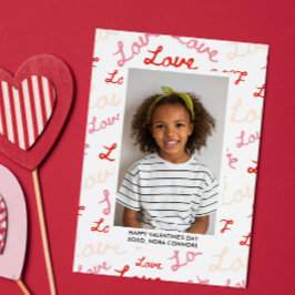 LOVE SCRIPT COLLAGE PHOTO CLASSROOM VALENTINES ノートカード
