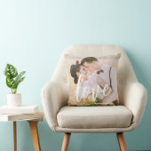 Love Script Elegant Modern Photo Throw Pillow クッション (椅子)