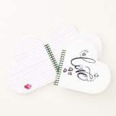 Love Script Heart Shaped Notebook | Romantic ノートブック (内部)