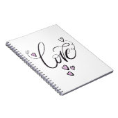 Love Script Journal | Minimalist Heart Spiral Note ノートブック (右側)