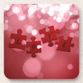Love Script Puzzle Pieces コースター