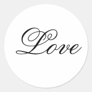 Love_Seal_Black and White結婚式招待状 ラウンドシール
