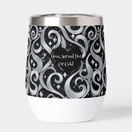 Love Served Hot or Cold Silver Bling Luxury Funky (背面)