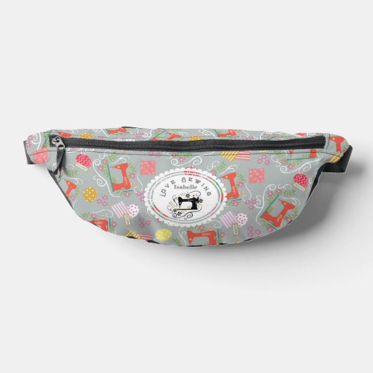 Love Sewing Accessories Grey ファニーパック (レイダウン)