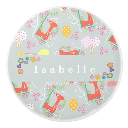 Love Sewing Machine Grey セラミックノブ (正面)