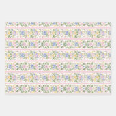 Love Shack Baby Blush Pink Coquette Bow Floral ラッピングペーパーシート (正面3)