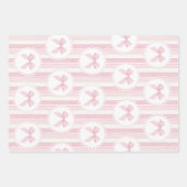 Love Shack Baby Blush Pink Coquette Bow Floral ラッピングペーパーシート (正面2)