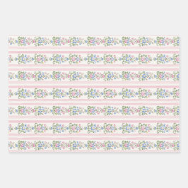 Love Shack Baby Blush Pink Coquette Bow Floral ラッピングペーパーシート