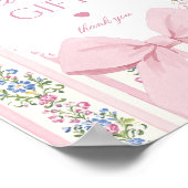 Love Shack Baby Cards and gifts Floral Bow ポスター (角)