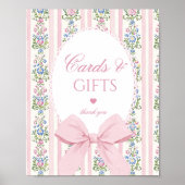Love Shack Baby Cards and gifts Floral Bow ポスター (正面)