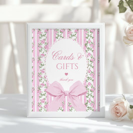 Love Shack Baby Cards and gifts Floral Bow ポスター