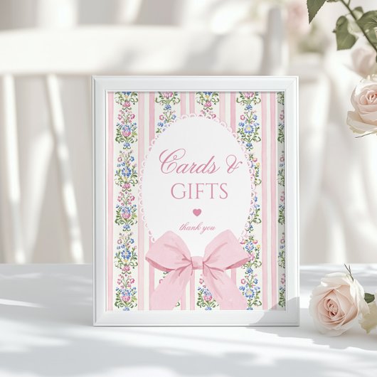 Love Shack Baby Cards and gifts Floral Bow ポスター