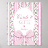 Love Shack Baby Cards and gifts Floral Bow ポスター (正面)