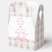 Love Shack Baby Coquette Bow Floral Baby Shower フェイバーボックス (オープン)