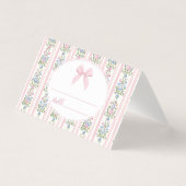 Love Shack Baby Coquette Bow Floral place card (正面)