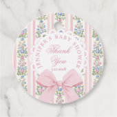 Love Shack Baby Coquette Pink Bow Thank you フェイバータグ (正面)