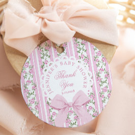 Love Shack Baby Coquette Pink Bow Thank you フェイバータグ