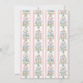 Love Shack Baby Pink Bow Floral Baby Shower 招待状 (裏面)