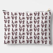 Love Shamrock Plaid Red Blue Tartan Pattern アクセサリーポーチ (裏面)