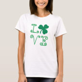 LOVE Shamrock Women's Basic T-Shirt Tシャツ (正面)