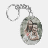 Love Simple Script Photo キーホルダー (正面左)