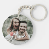 Love Simple Script Photo キーホルダー (裏面)