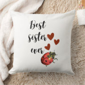 Love Sister Ladybug Cushion – Cute Heart Pillow Gi クッション (ブランケット)