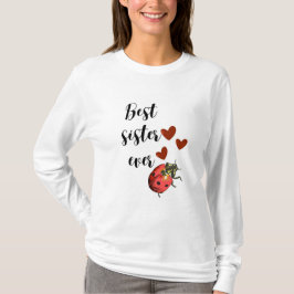 Love Sister Ladybug T-Shirt – Cute Heart Design Tシャツ