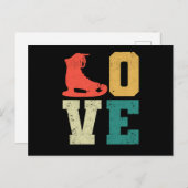 Love skate team fan winter funny figure skating ポストカード (正面/裏面)
