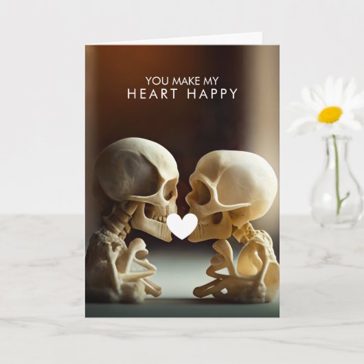LOVE SKULLS | 折りたたみグリーティングカード カード (小さな植物)