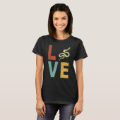 Love Snake   Snake Quote Retro Tシャツ (正面フル)