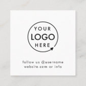 Love Snap シェア | ビジネス成長サポート ロゴ スクエア名刺 (裏面)