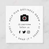 Love Snap シェア | ビジネス成長サポート ロゴ スクエア名刺 (正面)