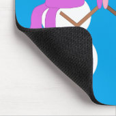 Love & Snowpeople：ブルーグリーン マウスパッド (コーナー)