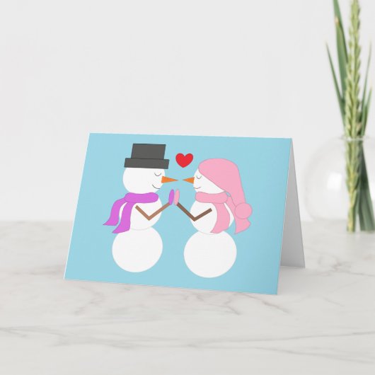 Love & Snowpeople:空白の Winter カード (正面)