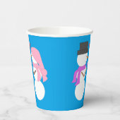 Love & Snowpeople - Blue-green：クリスマスパーティー 紙コップ (左)