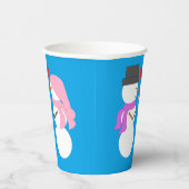 Love & Snowpeople - Blue-green：クリスマスパーティー 紙コップ (右)