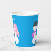 Love & Snowpeople - Blue-green:メリークリスマスパーティー 紙コップ (左)