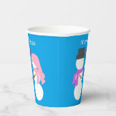 Love & Snowpeople - Blue-green:メリークリスマスパーティー 紙コップ (右)