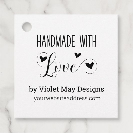 Love Social Mediaクラフトで手作り素朴 フェイバータグ (正面)