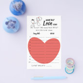 Love Songのカップル結婚・ゲーム・カード チラシ (シングル)